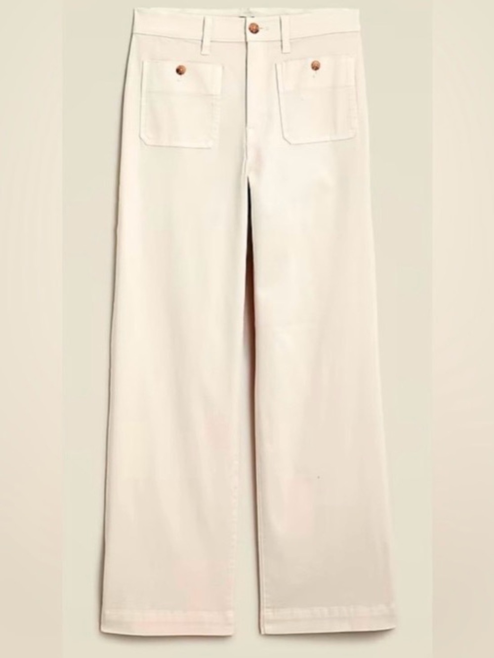 J. Crew Sailor Wide Leg Oatmeal Chino Pants